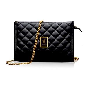 Younique Quilted Black Purse with Gold strap